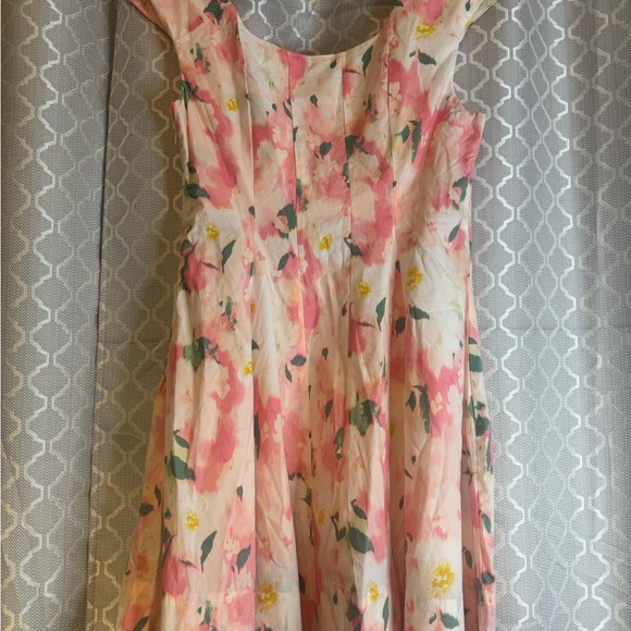 a new day Women’s Pink Floral Midi Dress Size 8 NWT - Picture 4 of 5